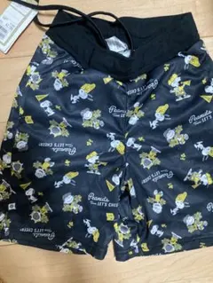 スヌーピー  ハーフパンツ　120 黒　速乾タイプ