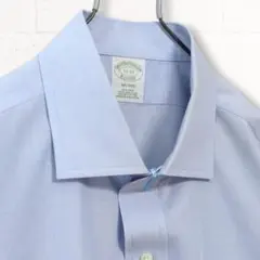 ブルックスブラザーズ MILANO ノンアイロンシャツ 青 2XL相当 美品