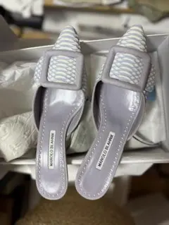 【美品】MANOLOBLAHNIK マノロブラニク ミュール サンダル 39 楽天市場】マノロブラニク MANOLO BLAHNIK メイセール スクエア