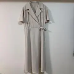 Her lip to シャツワンピース ロングワンピース ベージュ S フレア