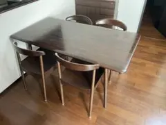 ダークブラウン 木製ダイニングチェア☆2☆