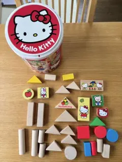 最終】ハローキティ 木製 きばこつみき おもちゃ 平成レトロ 子ども