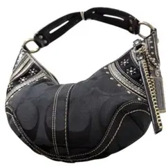 激レア✨コーチ　ショルダーバッグ　ハンド　スタッズ　y2k ブラック　ホーボー