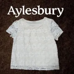 アリスバーリー［L］美品◎清楚ナチュラル◎透け感◎フラワー刺繍レースブラウスのサムネイル