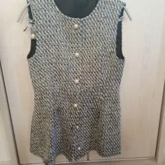 GRL ツイードベスト パールボタン Fサイズ