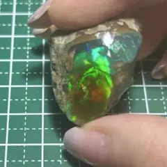 17.5】エチオピアオパール 原石 天然石 鉱物 標本 ブルー 虹
