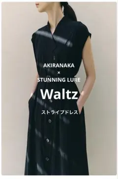 【美品】アキラナカ スタニングルアー Waltz ストライプドレス 24SS