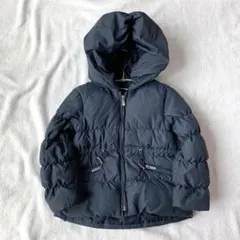 【ザラガール】ダウンジャケット ウエストドロスト フルジップ フード有 104