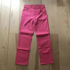 希少 80s Lee リー ポリコットンツイルパンツ 濃いピンク USA製