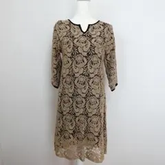 dinos RULE ワンピース 総レース Vネック オケージョン M