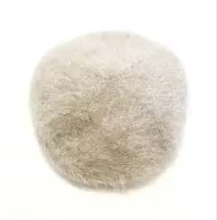 NATURAL BASIC 毛／カシミヤ　グレーベージュ ベレー帽