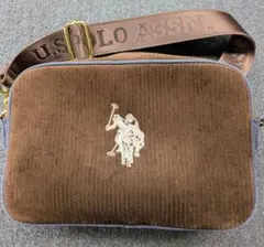 U.S. POLO ASSN 秋冬ショルダーバッグ ブラウン