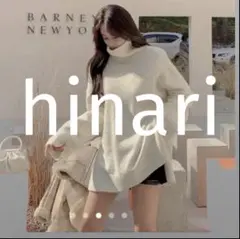 hinari ハイネック ニット バックスリットタートルニット Fのサムネイル