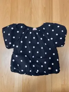 【未使用】petit main ドット柄 パフスリーブ トップス　90サイズ