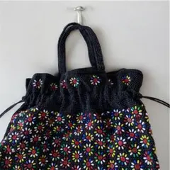 vintage昭和レトロカラフルビーズ刺繍バッグ