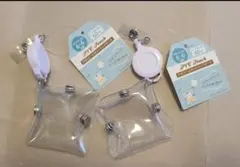 PVCリール付きストラップポーチ 2個セット 推し活 クリアポーチのサムネイル