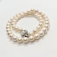 パールネックレス 真珠 SILVER刻印8.4〜8.8mm 44cm 47.3g