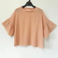 【美品】 ショコラフィネローブ フレアスリーブ シフォン トップス