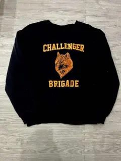 ☆CHALLENGER☆ スウェット ウルフ&ロゴ ブラック　Lサイズ