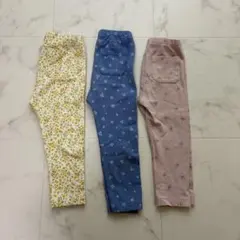 ユニクロ ベビー レギンス 90cm 3本セット まとめ売り 女の子