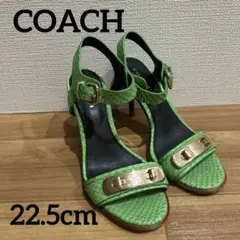 【COACH】サンダル グリーン 35.5 ピンヒール 22.5cmのサムネイル