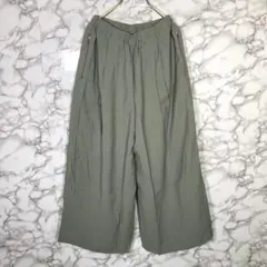 MACPHEE　トゥモローランド　（32）　ガウチョパンツ ライトカーキ