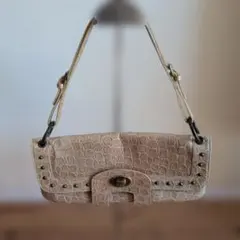 MAJO イタリア製 レザー ショルダーバッグ ベージュ - メルカリ