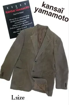 【KansaiYamamoto】グレースウェード調テーラードジャケットL寸j81