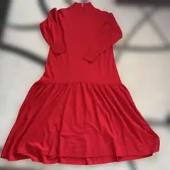 美品！アンフィーロ　レッド ニットロングワンピース Mサイズ