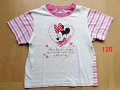 120 パジャマ　ディズニー　ミニーマウス　半袖　トップス　キッズ　子供