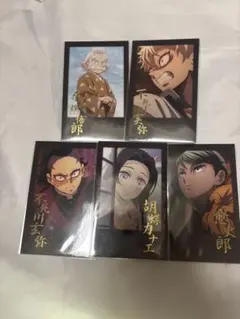 鬼滅の刃 お楽しみくじ チェキ不死川実弥 玄弥 胡蝶カナエ 愈史郎 桑島慈悟郎