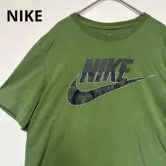 Nike カモフラ迷彩プリント Tシャツ オリーブ メンズ M 美品