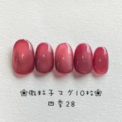 【即購入ok】マグネットネイルチップ　ショートオーバル　ニュアンス　四季28