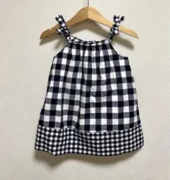 Baby Gap チェック柄 ワンピース 紺 90cm