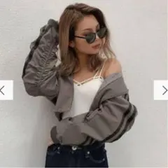 ジェイダ　ラインショートブルゾン　タグ付き　アウターのサムネイル
