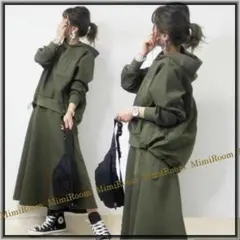 訳あり！✨オークション✨上下セット　裏起毛 ＆キルティング切替　セットアップ