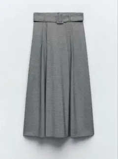 新品未使用 ZARA ザラ 千鳥柄 ロングスカート XSサイズ