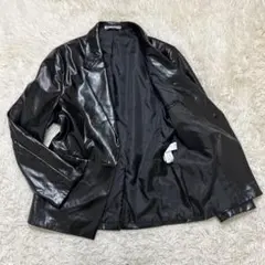 ZARA レザージャケット　テーラードジャケット　フェイクレザー　ブラック　XL