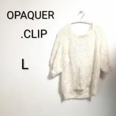 S1053 オペークドットクリップ ホワイト Lサイズ セーター ワールド