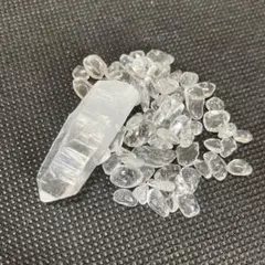 小さな水晶ポイント　水晶さざれセット