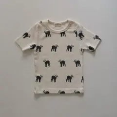 MONMIMI/black goat half sleeve/Sサイズ
