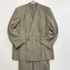90s ヴィンテージ ダブル スーツ セットアップ 6ボタン グレンチェック