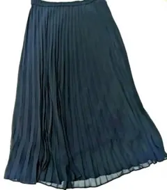 ユニクロ プリーツスカート Lサイズ ネイビー