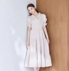 アンミール　An MILLE　　ツイードレディOPワンピース　ブラック　Mサイズ