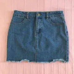 美品☆デニムミニスカート デニムタイトスカート デニムスカート