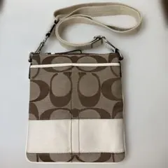 Coach ショルダーバッグ ブラウン/ホワイト