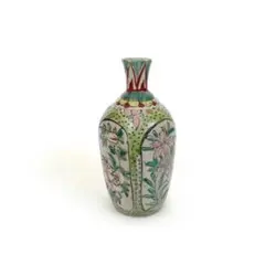 #1 骨董　アンティーク　保命酒徳利　鞆徳利　岩谷焼　色絵　花瓶　花入 1 骨董 アンティーク 保命酒徳利 鞆徳利 岩谷焼 色絵 花瓶 花入