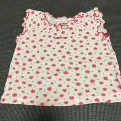 美品　ミキハウス 花柄 フリル Tシャツ 100cmのサムネイル
