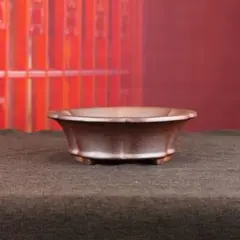 中国宜興 紫砂鉢 雲足蓮花鉢 - メルカリ