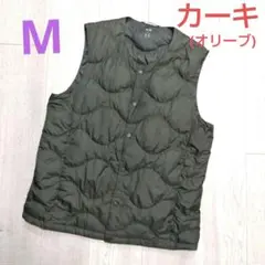 ユニクロ　ウルトラライトダウン　コンパクトベスト　ウェーブキルト　M 　オリーブ